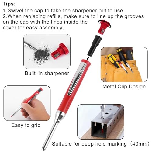 Mechanical Pencil Carpenter 2 Pack with Sharpener