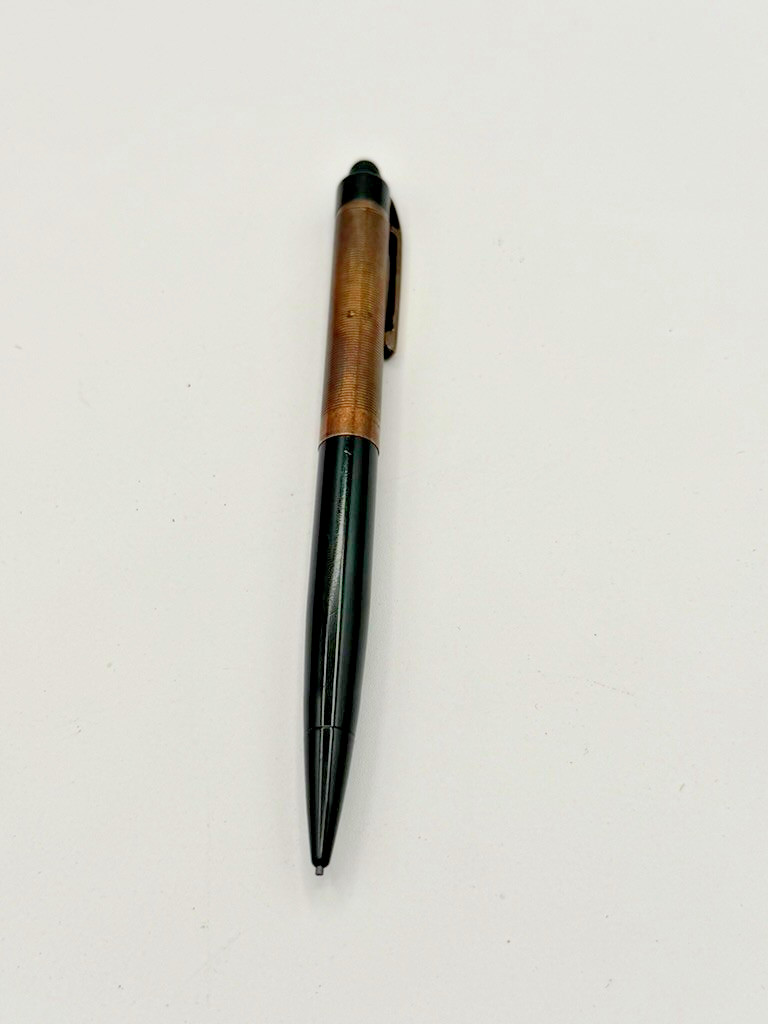 Vintage Eversharp Mechanical Pencil Green Ribbed Metal Grip USA