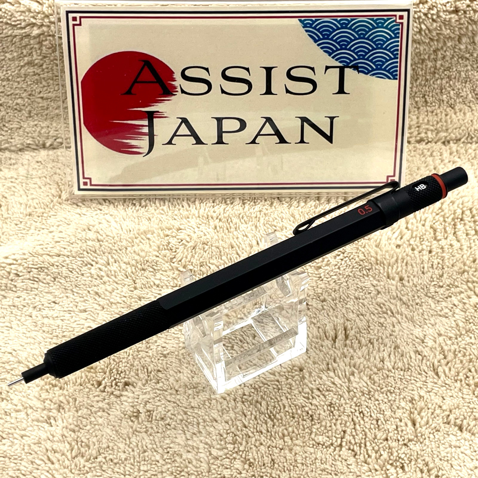 Vintage rOtring 600 Black 0.5mm Mechanical Pencil No Logo Rare Japan