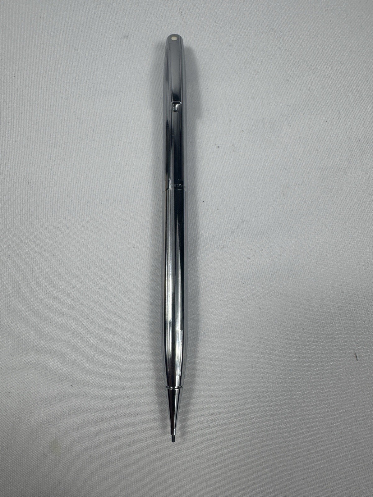 Vintage Sheaffer Chrome Mechanical Pencil Silver Tone White Dot Made In USA