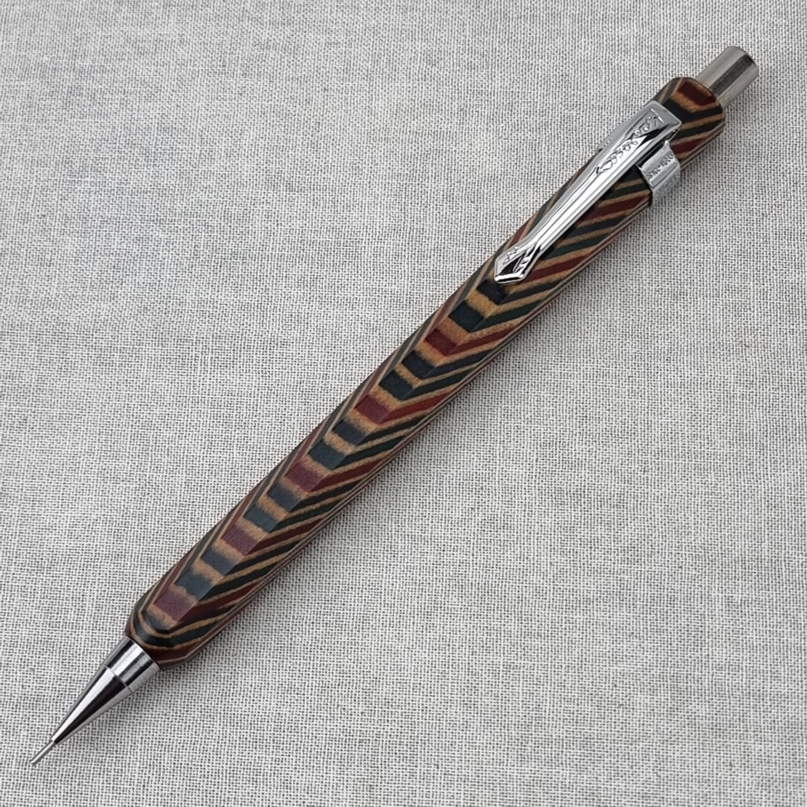 Hand Crafted Pentel P-205(0.5mm) Mechanical Pencil with Octagonal Wood Barrel