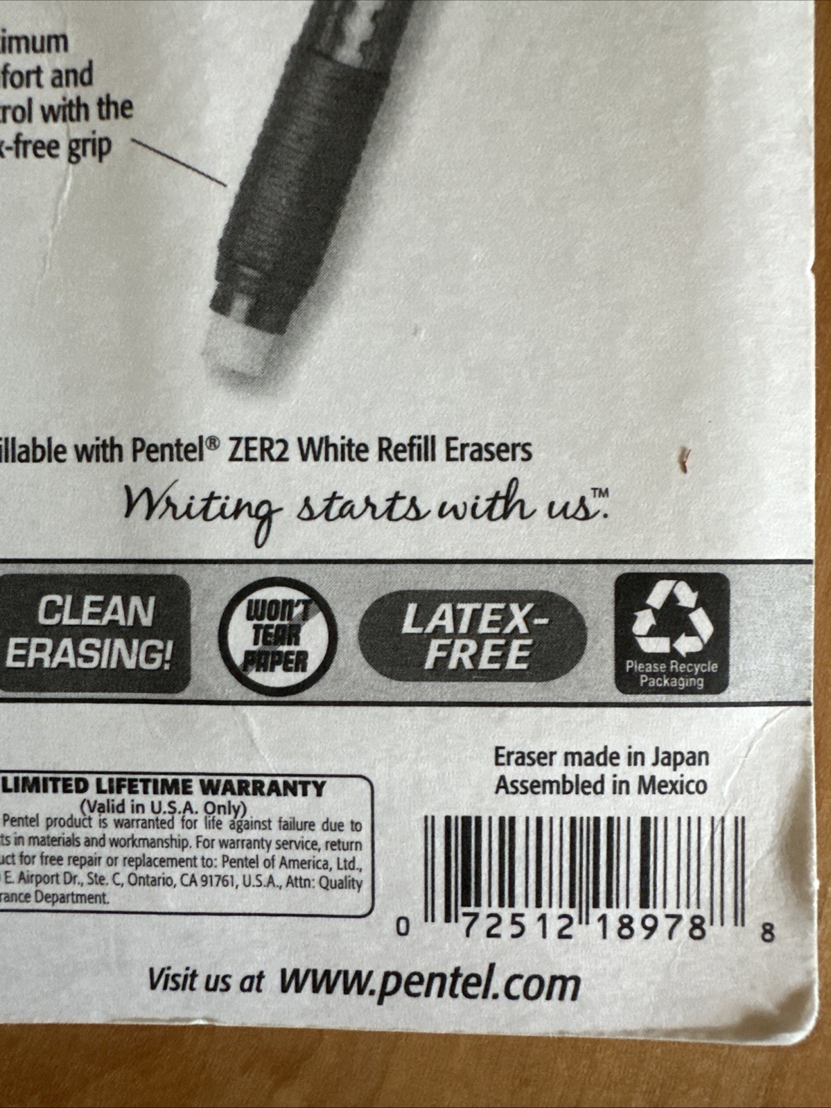 Pentel Twist-Erase III Mechanical Pencil 0.7mm Black Set of 3 w Clic Erasers LOT