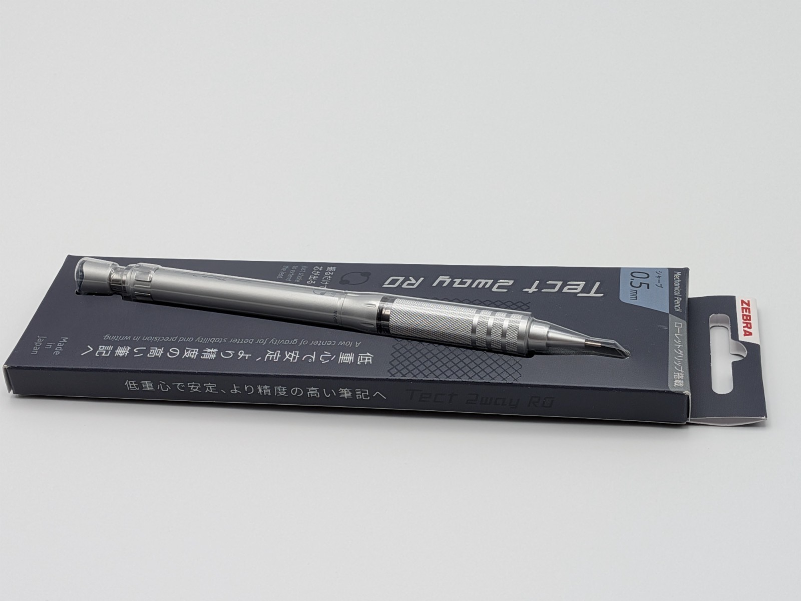 Zebra Tect 2way RO 0.5mm Mechanical Pencil Metal Sliver P-MA141-MS Japan