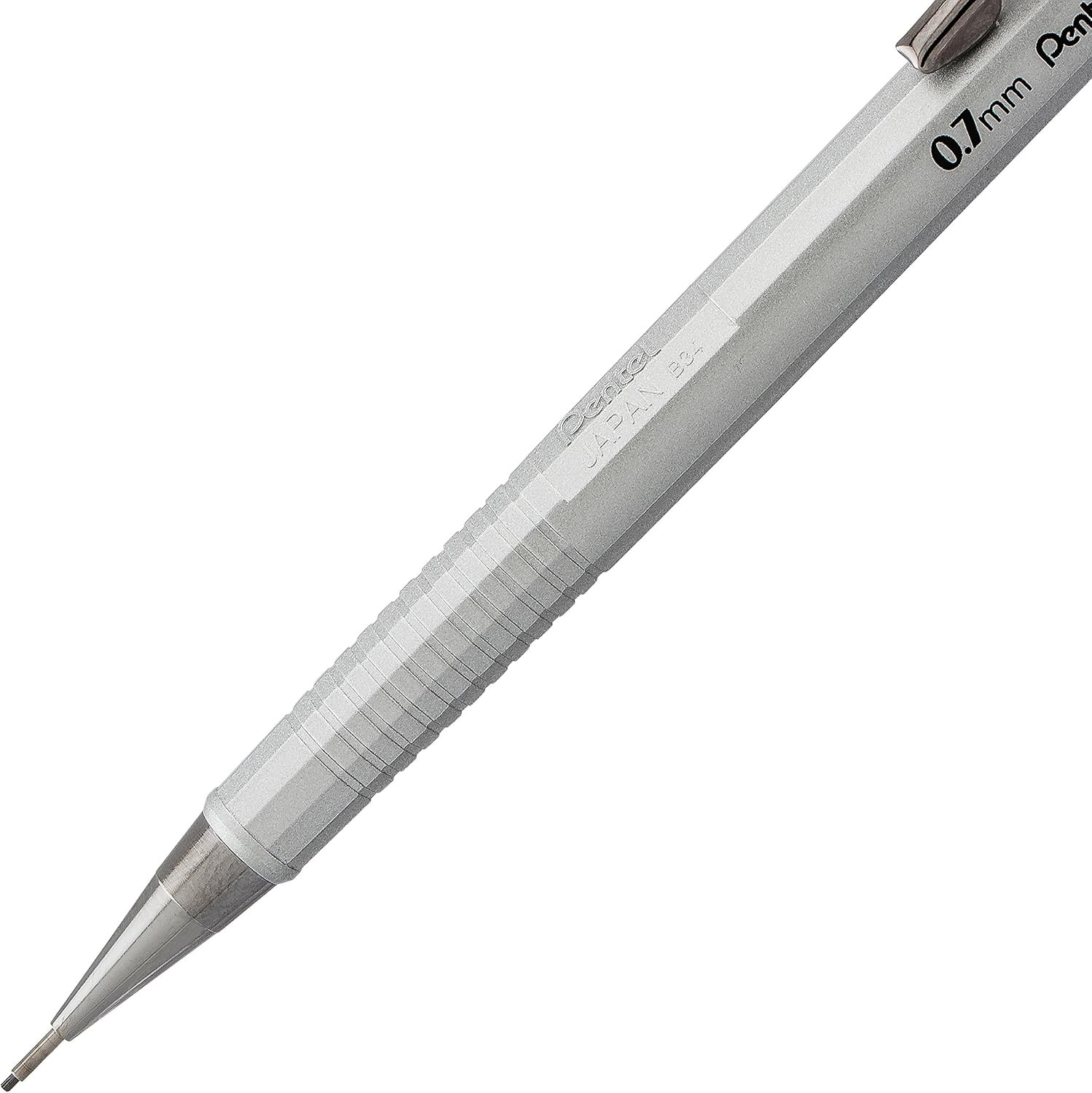 Pentel P207MBP3M Sharp Mechanical Drafting Pencil 0.7 mm Assorted Barrels 3/Pack