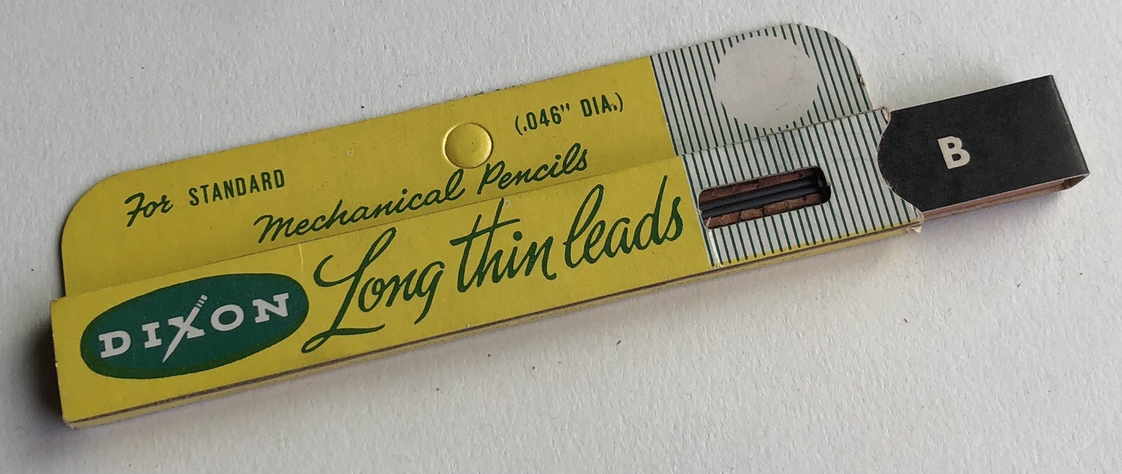 Vintage DIXON Mechanical Pencil Lead 1.1mm B 12pk NOS Sleeve Card USA