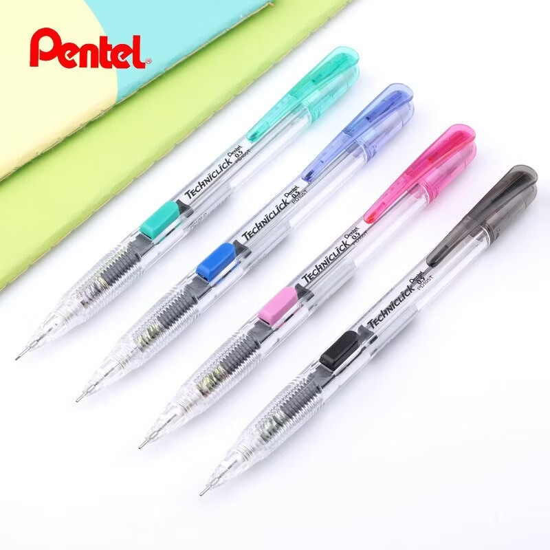Pentel Techniclick 0.5 mm Mechanical Pencil Side Click Mixed Colors Set of 12