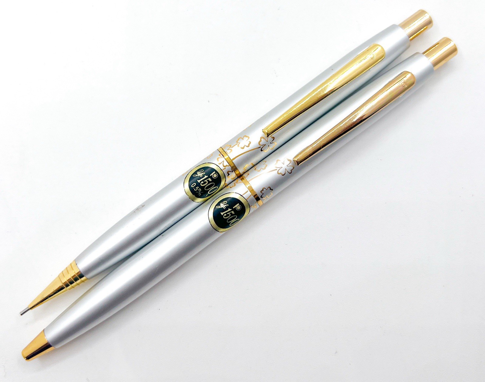 Platinum 2pcs Mechanical Pencil 0.5 mm & Ballpoint Pen Flower Theme Functional