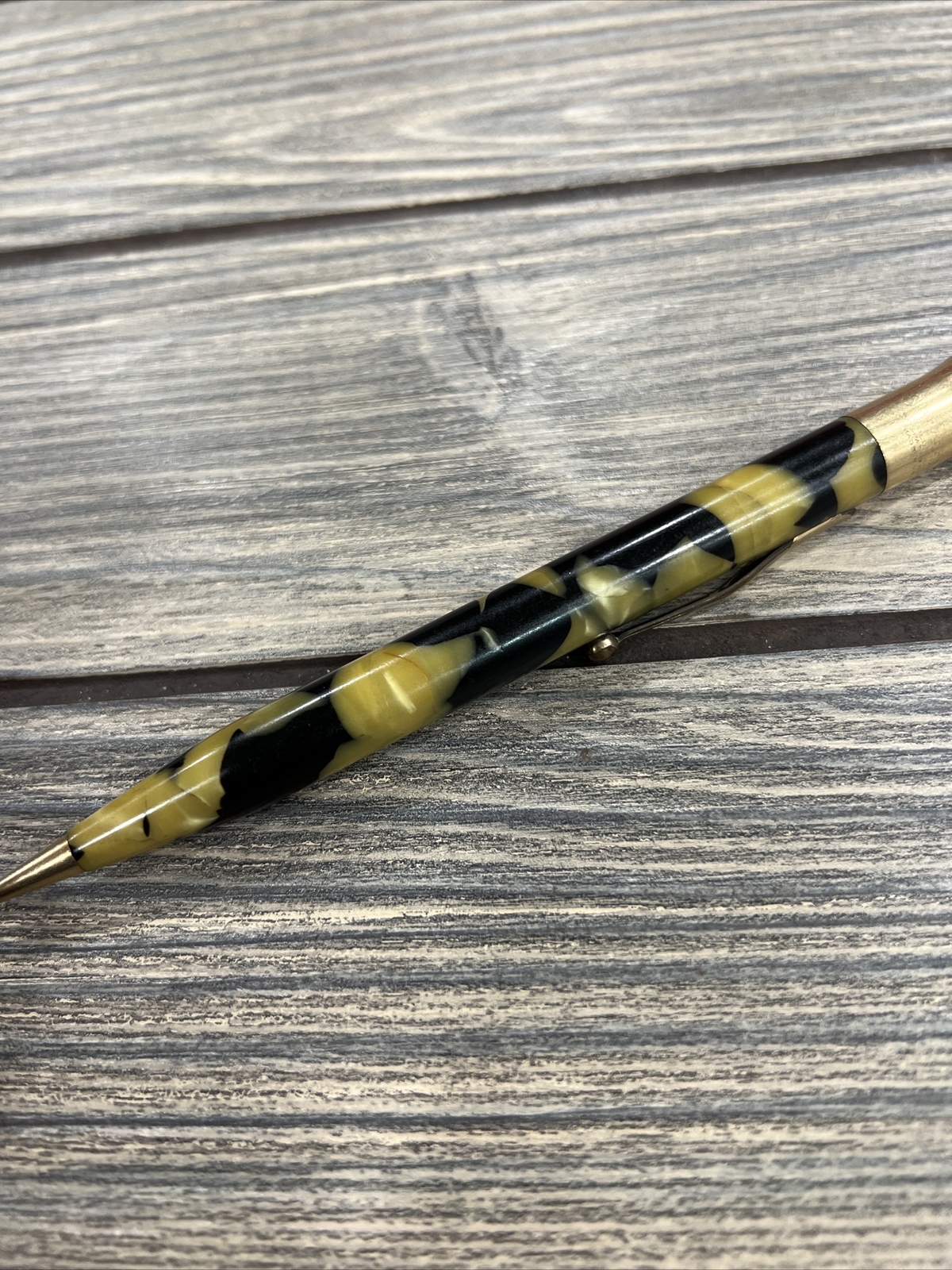Vintage Sheaffer’s Lifetime Mechanical Pencil Gold Filled Black Gold Marble