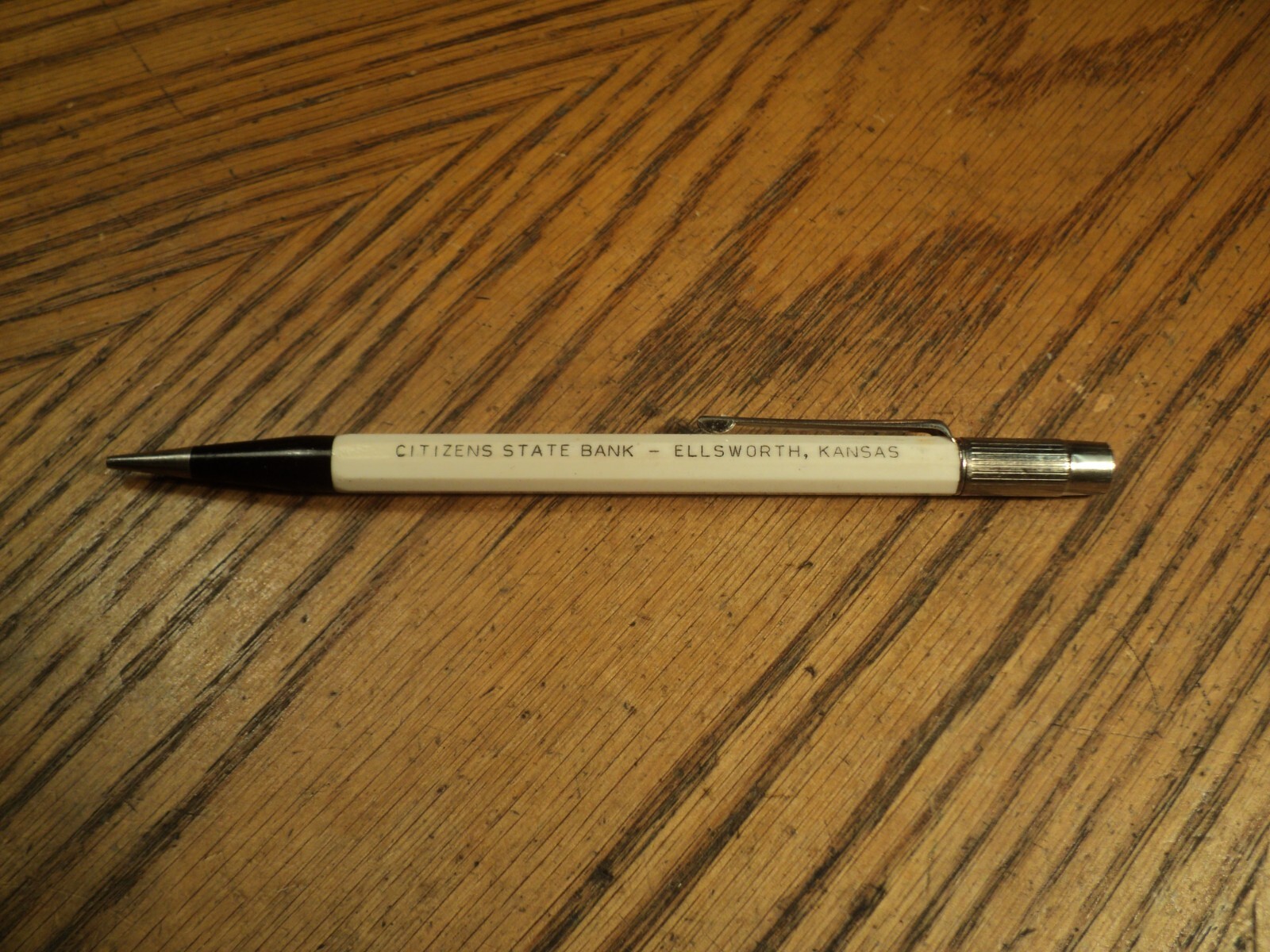 Vintage Autopoint Mechanical Pencil Citizens State Bank 5-5/8″ Metal Cap