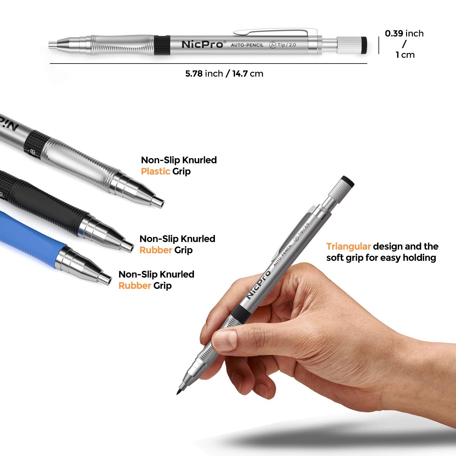 29 Pieces 2Mm Mechanical Pencil Set, 9 Pcs Drafting Carpenter Pencils 2.0