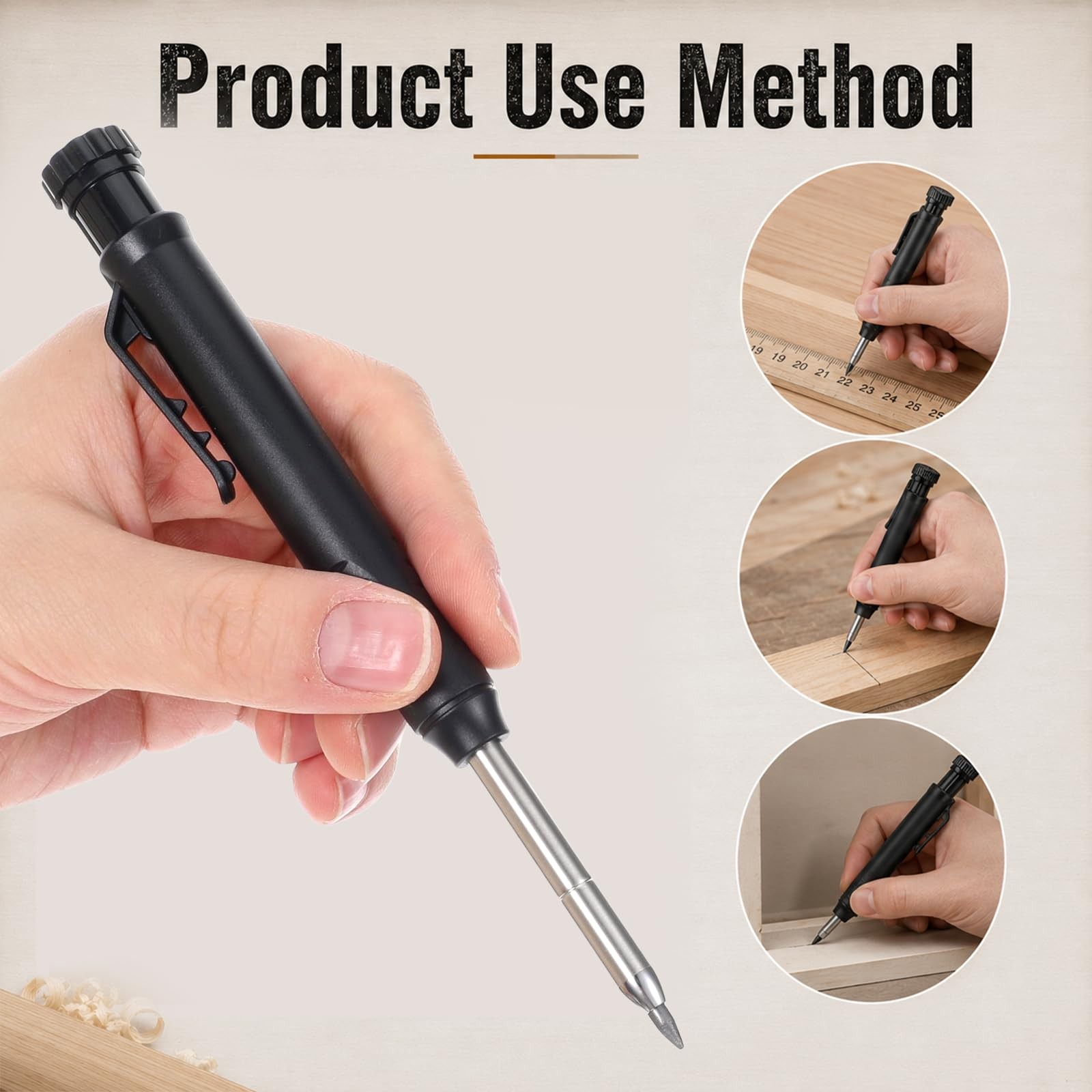 YQQYG 36 PCS Pica Dry Pencil Refills 2.8 mm Mechanical Pencil Refill Black Pica