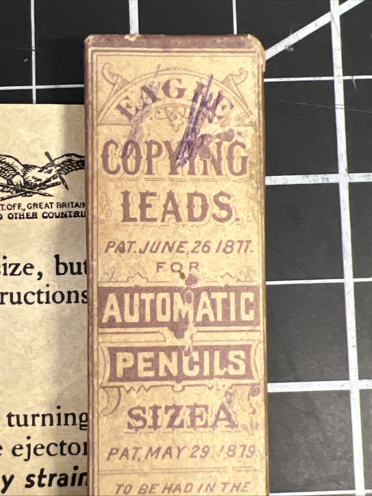 1929 Popeye Mechanical Pencil Eagle Company Original Box 944 Copying Leads 1920s