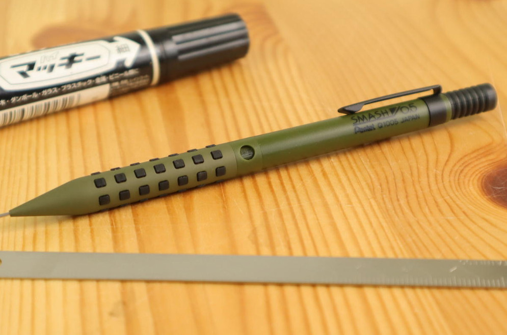 SMASH Pentel Mechanical Pencil 0.5mm Military Green Limited Edition Q1005-MDKS