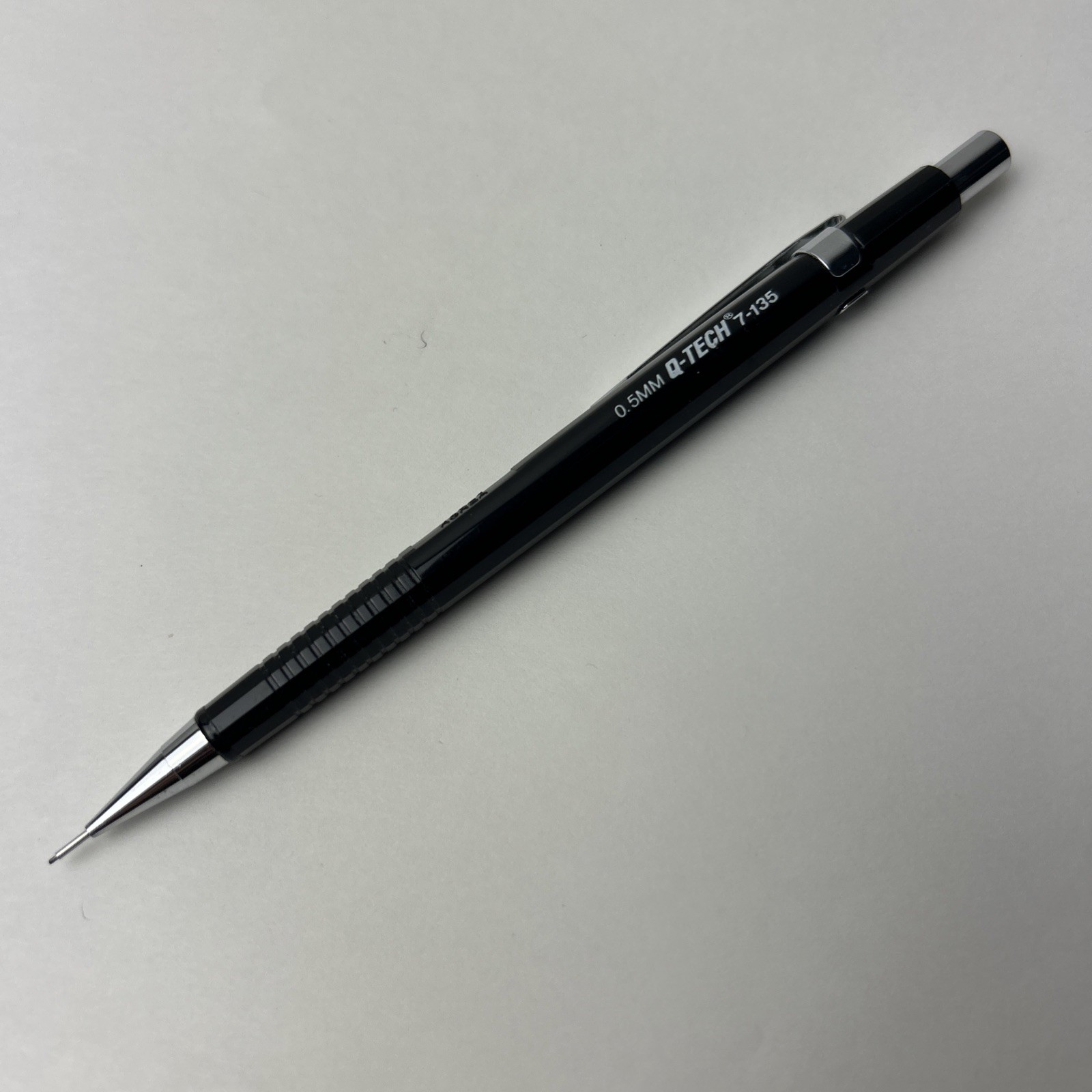 Vintage Micro Korea Q-Tech 7-135 Mechanical Pencil 0.5mm Black Drafting RARE 90s