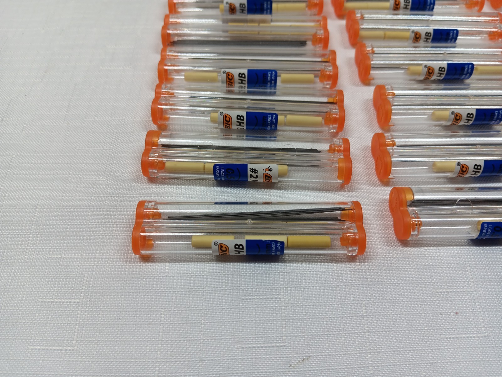 40 BIC Mechanical Pencil Lead Refill 0.5mm #2 HB Lead with Narrower Eraser