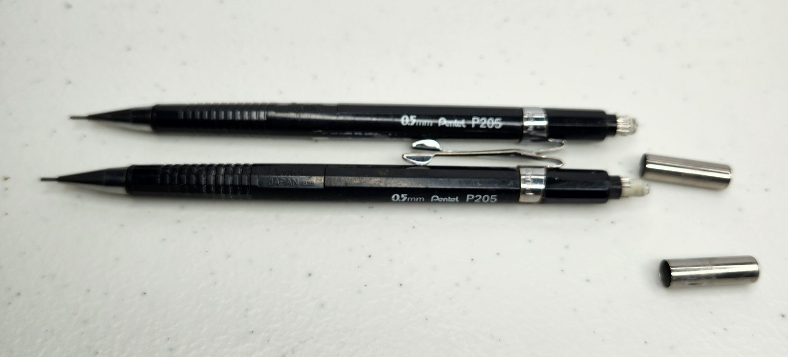 VTG Pentel Mechanical Pencil Lot – 2 Black P205, 6 Blue P207, 2 Yellow P209