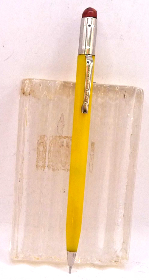 Scripto Vintage White Round Barrel 0.9 mm Pencil–fixed sleeve–working