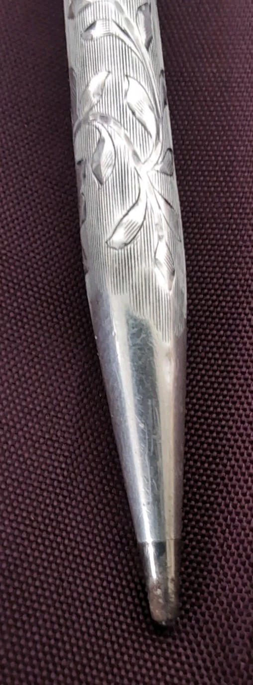 Vintage Wahl Eversharp Sterling Silver Mechanical Pencil, Art Deco Design, 1920s
