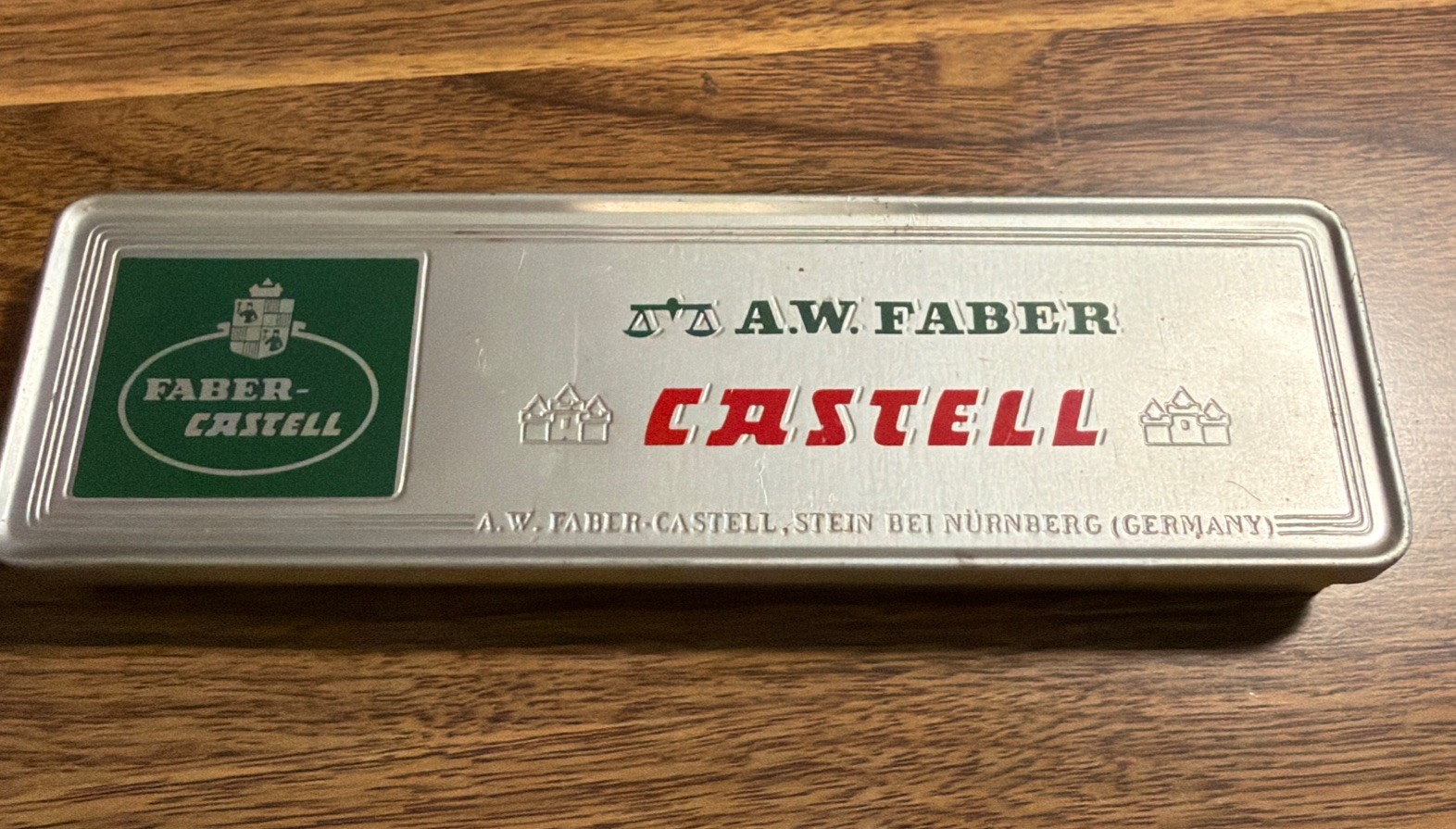 Vtg A. W. Faber Castell Pencils & Tin 9000 HB (4 ) Germany Drafting Unsharpened