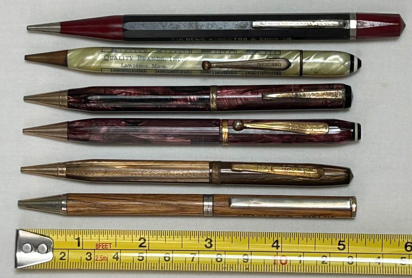 Lot of 5 Mechanical Pencils Advertising Calendar Autopoint, Osborne, Dexter