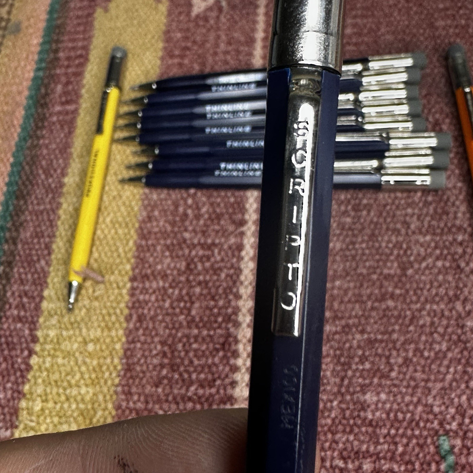 Scripto 60’s mechanical pencils Lot Of 11 Blue Orange Yellow Rare VTG Pencils