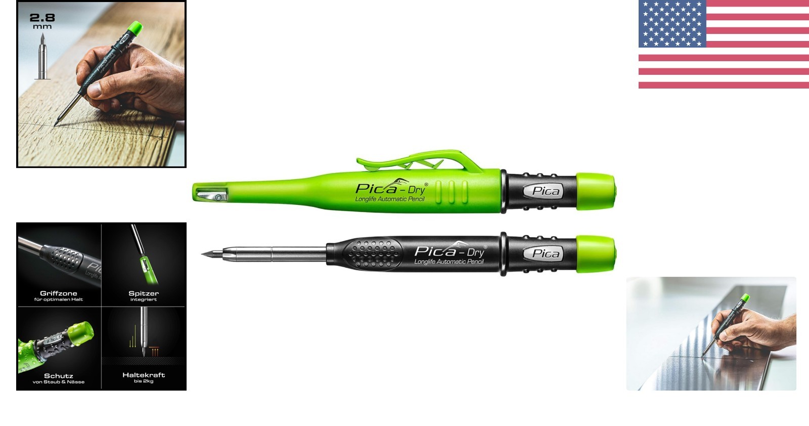 Versatile 3030 Mechanical Pencil – 2mm Writing Tool for All Ages, Green Color