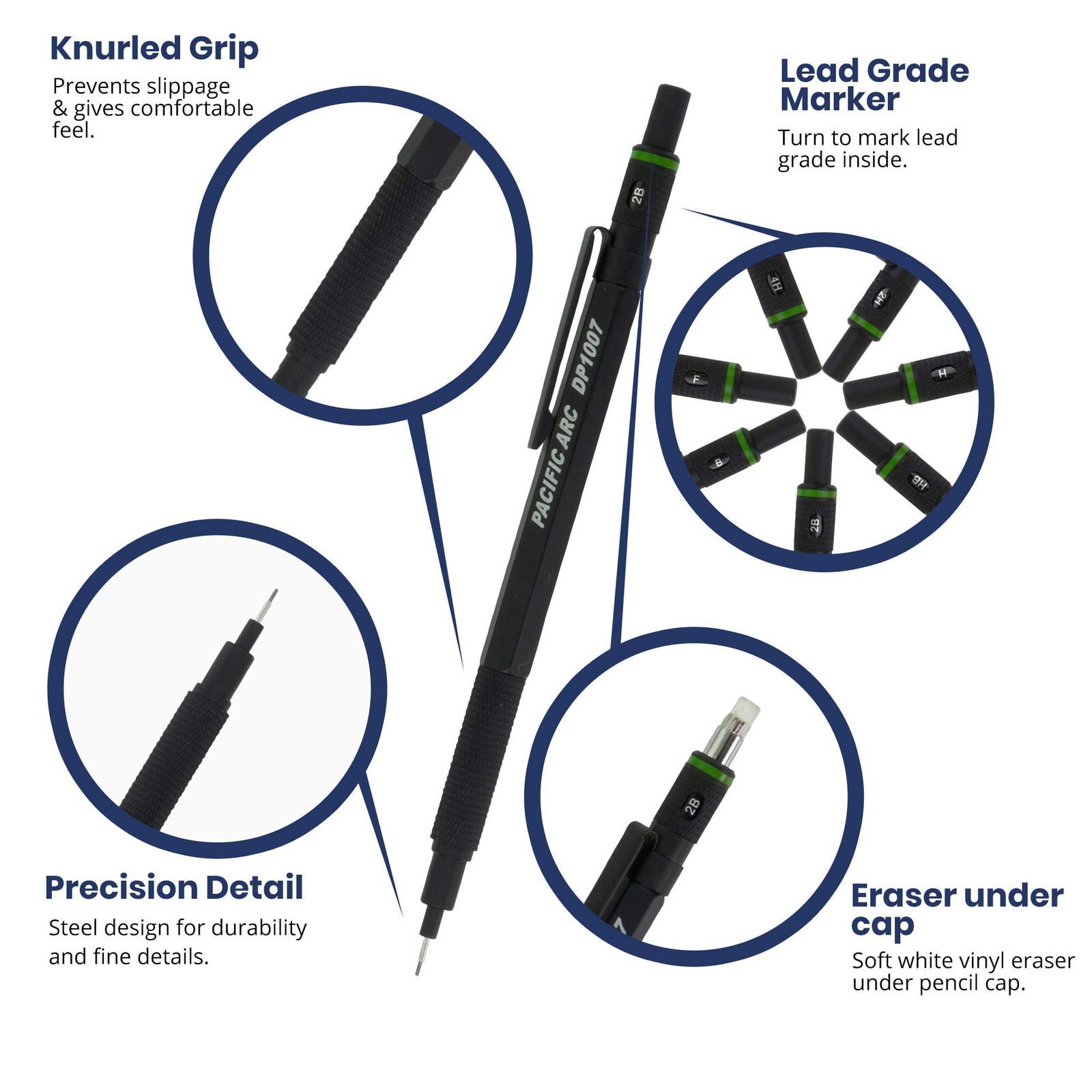 Pacific Arc Chromagraph Metal Mechanical Pencil .7 mm Office Product