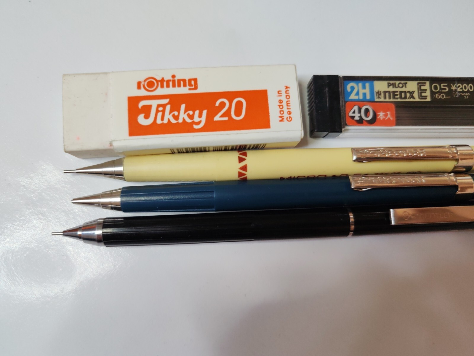 Vtg New 3Pcs Rotring Eraser Staedtler Micro Retro Microfix Mechanical Pencil 0.5