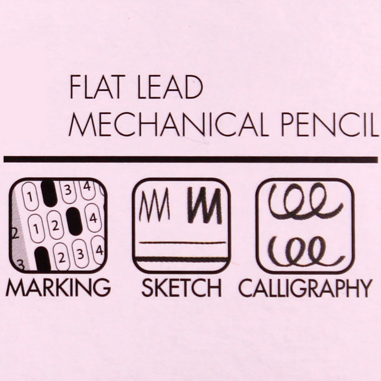 Flat Lead 1.8 mm Holder Pen Mechanical Pencil Drawing Sketching 2B 36 Leads