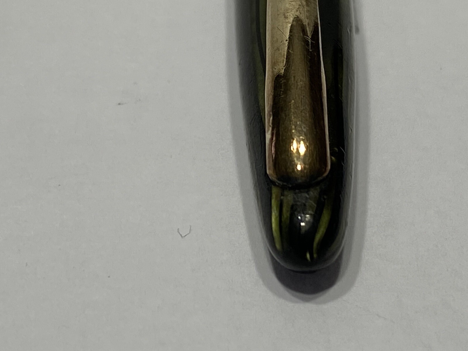 SHEAFFER 500 GREEN AND BLACK STRIPES GOLD BAND AND TRIM PENCIL