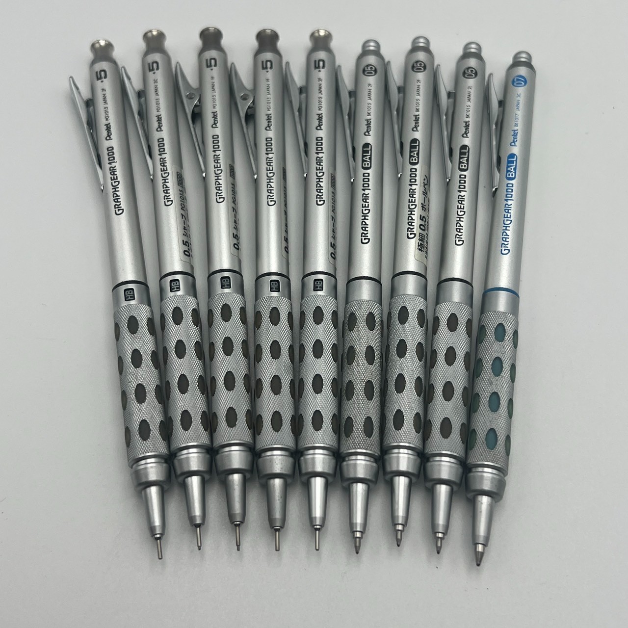Pentel Graphgear 1000 Mechanical Pencil 0.5 PG1015 & Ballpoint Pen BK1015 9 Set