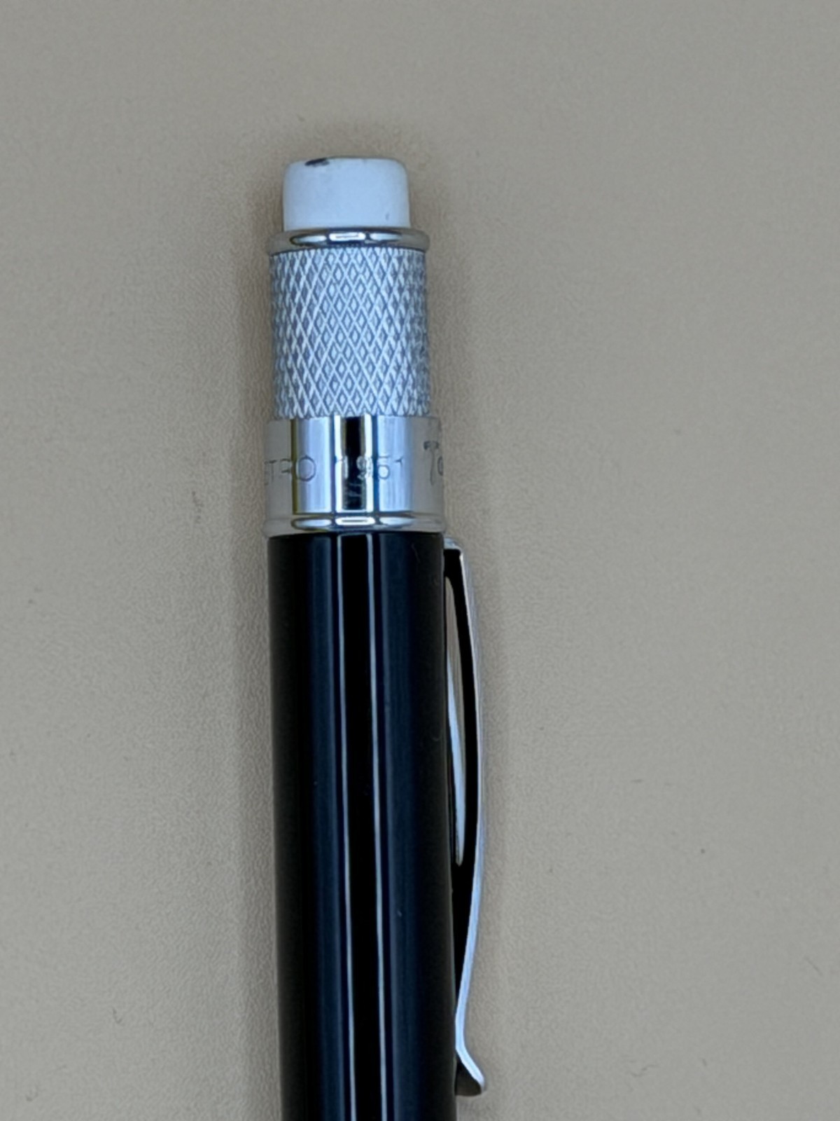 Retro 51 Tornado Black Lacquer 1.15mm Mechanical Pencil Chrome Works