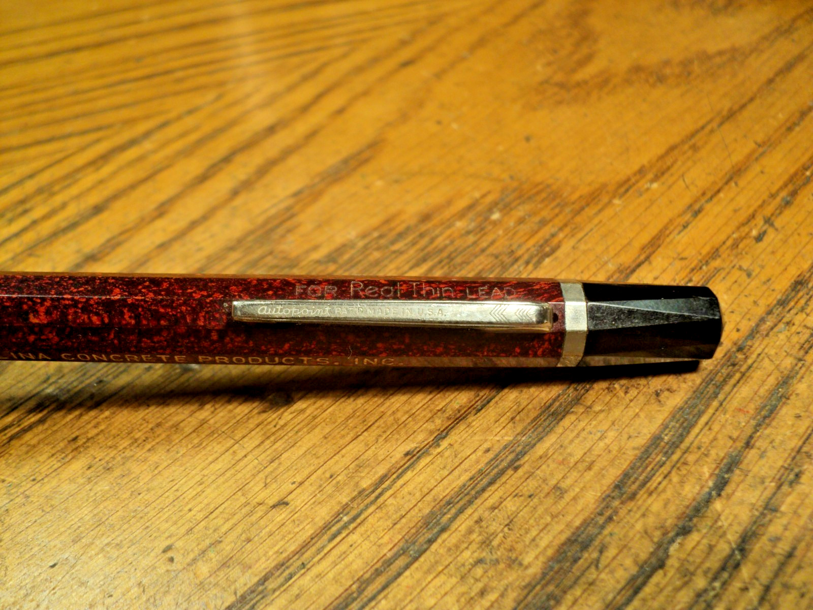 Vintage Autopoint Mechanical Pencil Salina Concrete Products Inc 5-3/4″ Long