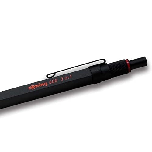 Rotring 600 3in1 Multi Pen Black 2color(Black/Red)+Mechanical Pencil 0.5mm