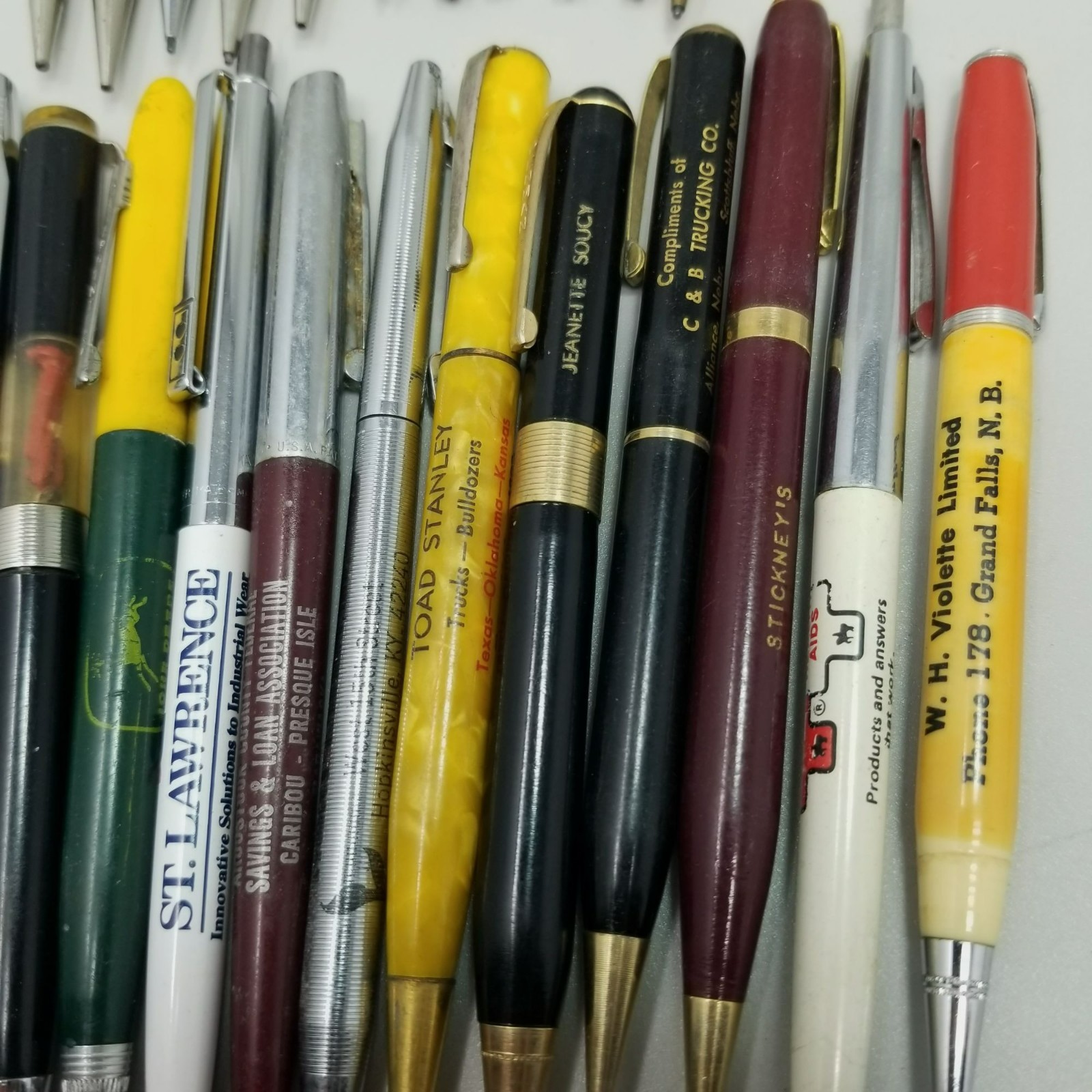 Vintage Advertising Pen Mechanical Pencil Mixed Lot of 25 AS IS
