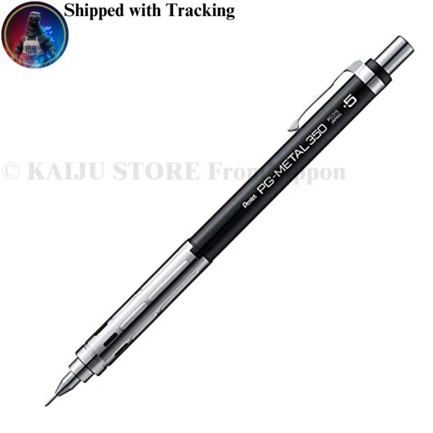 Pentel PG-Metal350 0.5mm Mechanical Pencil Black 5-Pack XPG315-A