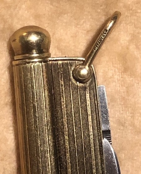 RARE 14K Gold Tiffany & Co Pocket Knife Telescoping Pencil Pendant Fob BOX POUCH