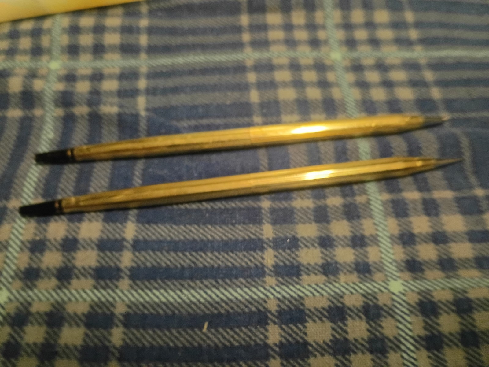 Vintage Cross 1/20 10KT Gold Filled GF Pencil & Pen Set W/ Marble Base/Stand