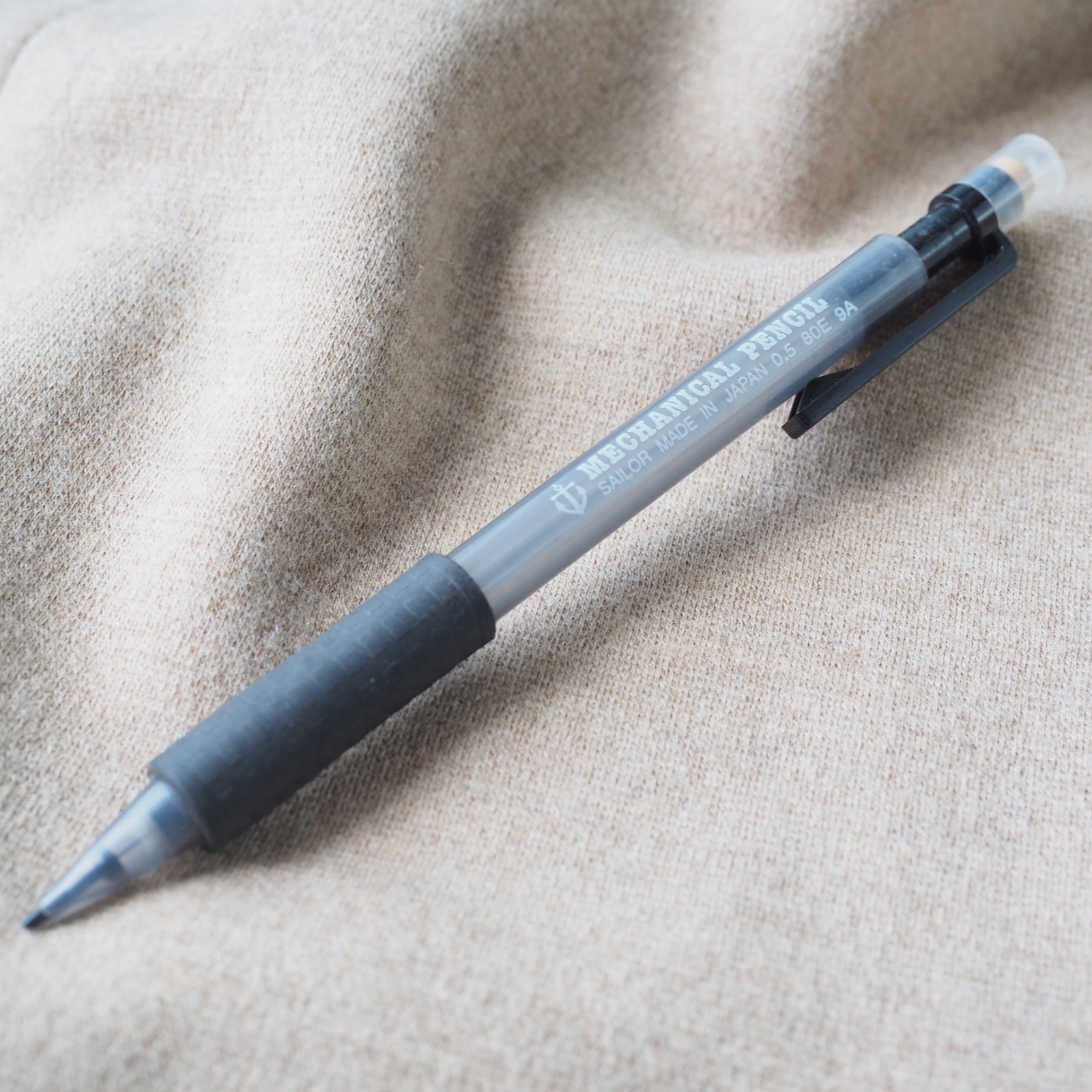Vintage Sailor Mechanical Pencil 0.5mm Smoked Clear Anchor Logo 1970-1980s