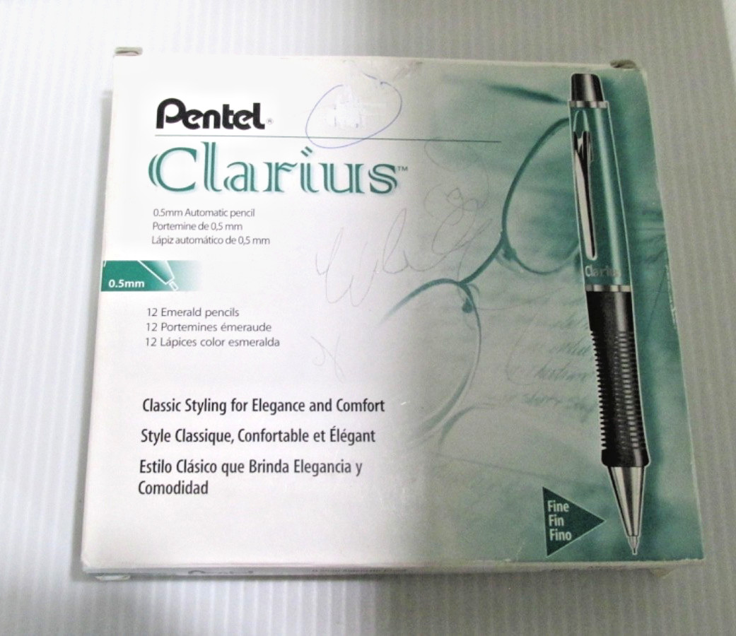 RARE–Pentel Clarius AX605D 0.5mm Pencil Green Emerald Auto Pencil -Box of 12