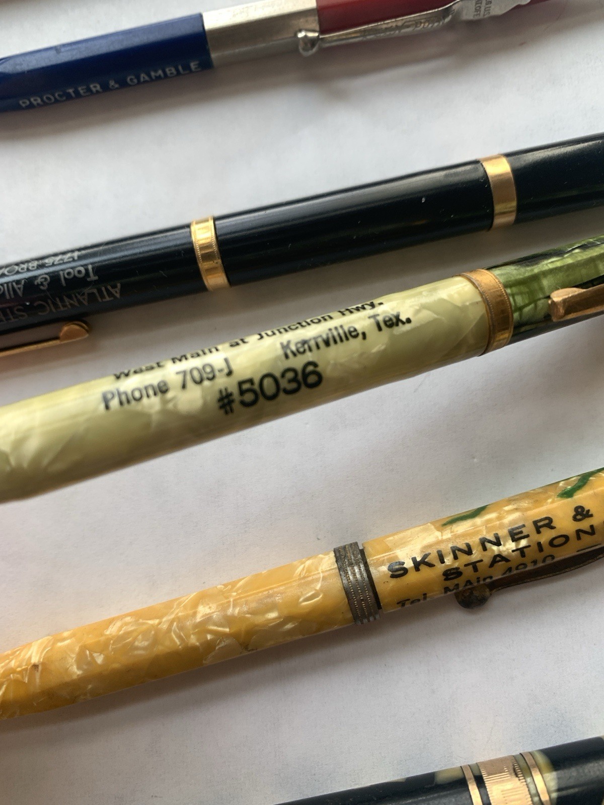 6 Lot Vintage Advertising Celluloid Mechanical Pencils RediPoint Wings Skinner