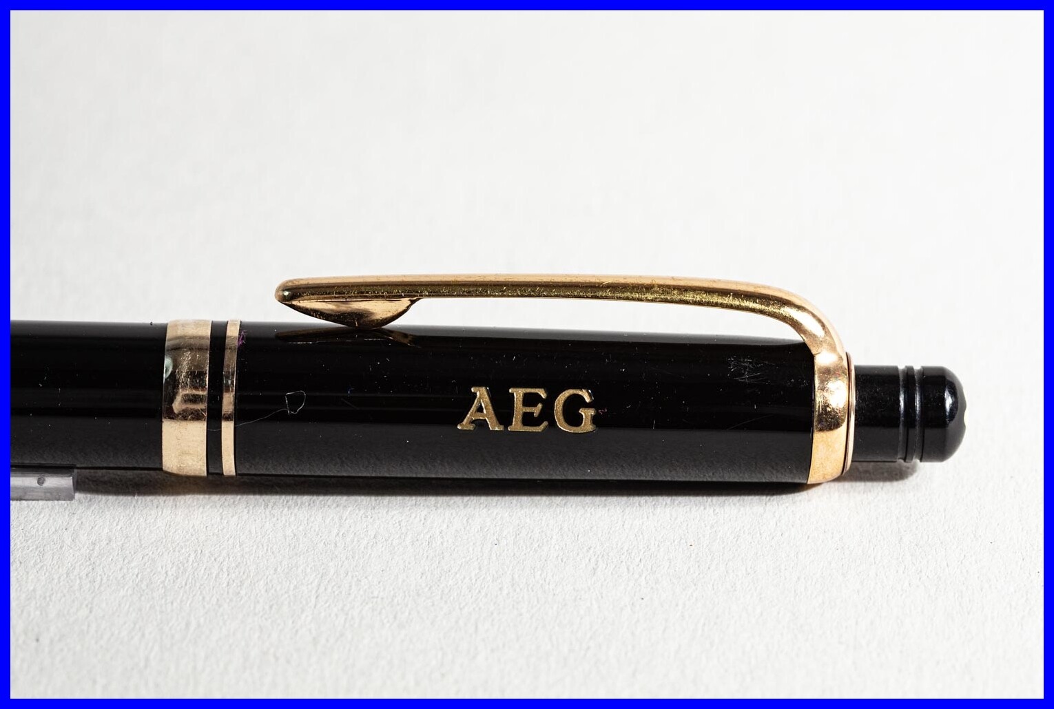 1958 AEG MONTBLANC 273 rare 12 cm short PIX Push Pencil Black Gold 1.18 mm lead