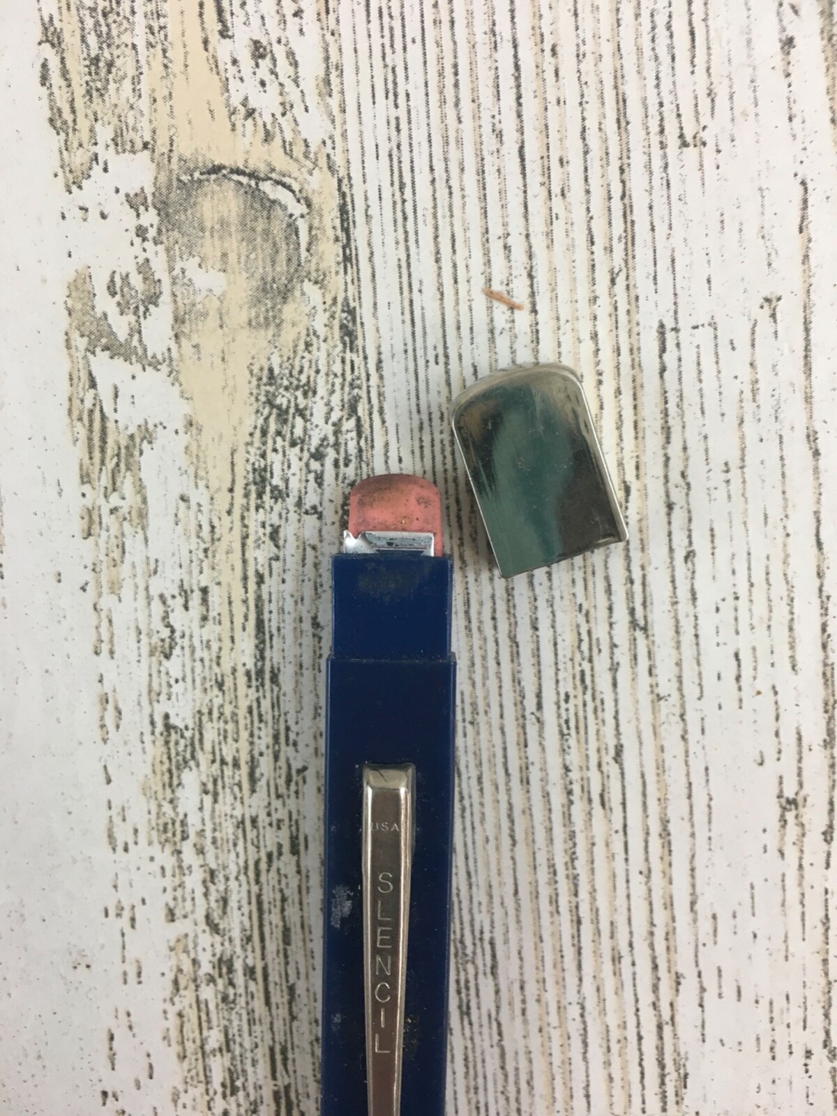 Vintage Slencil Flat Mechanical Pencil Blue