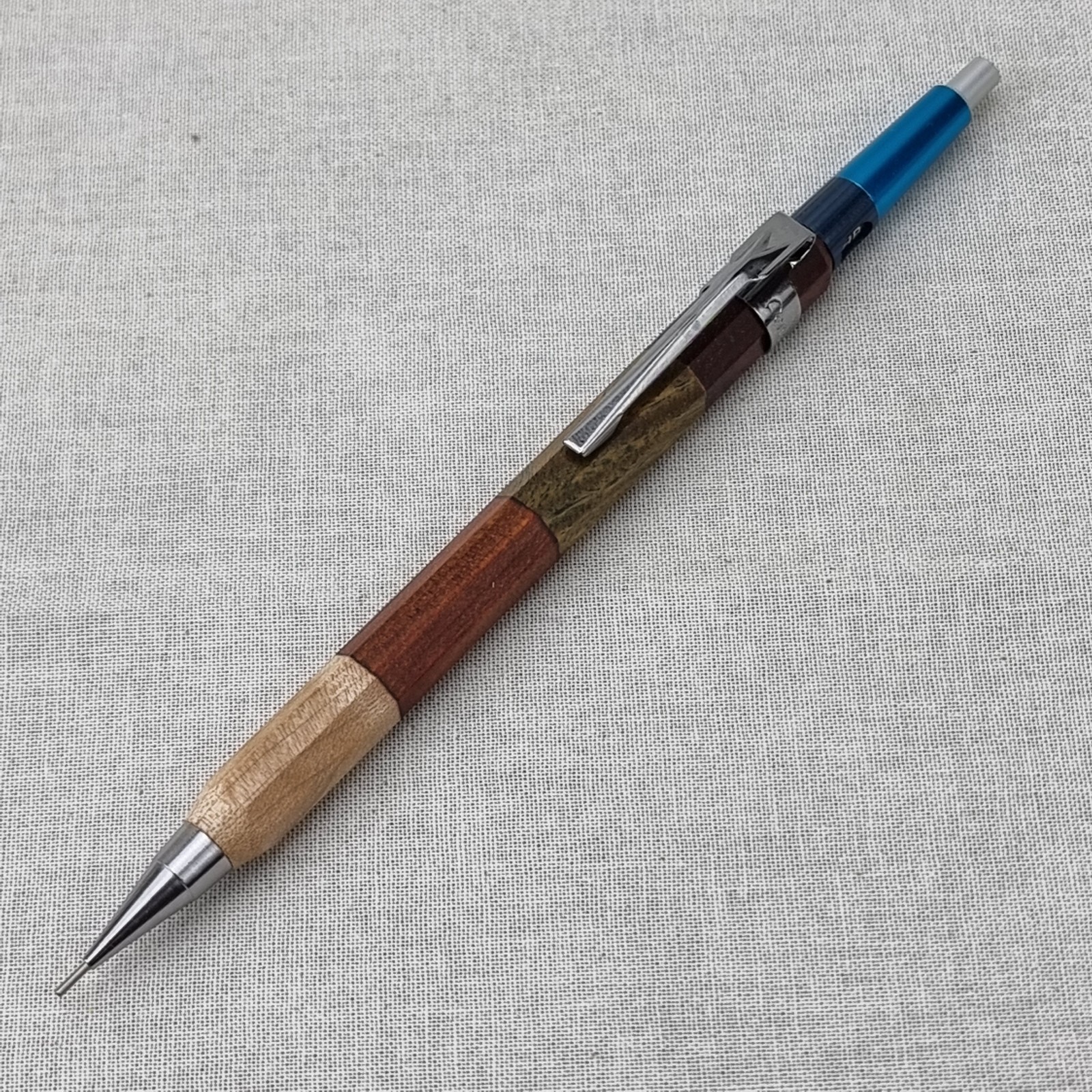 Hand Crafted Pentel PG5 Mechanical Pencil with Octagonal Wood Barrel