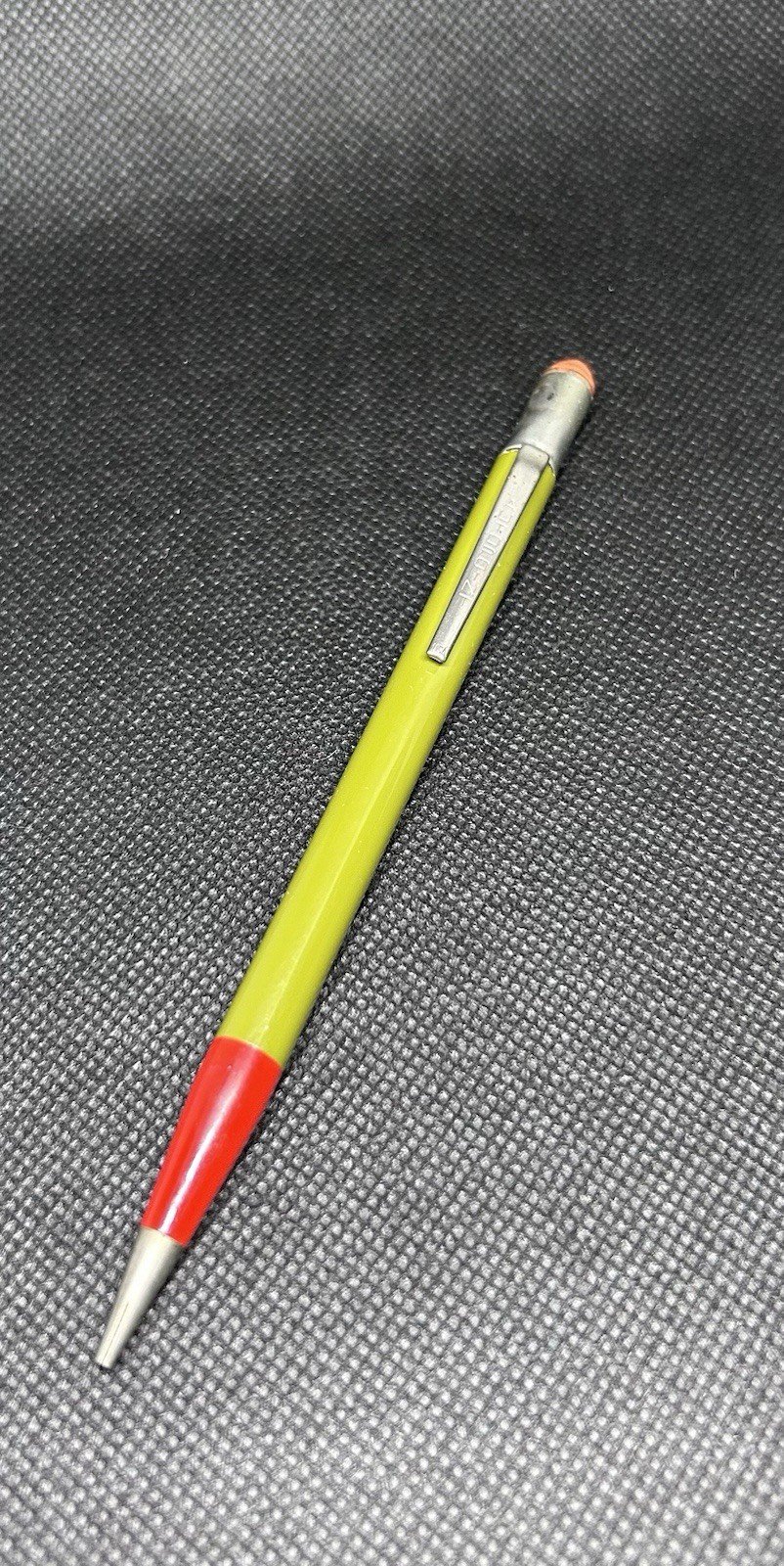 Vintage Autopoint Mechanical Pencil Lime Green Red Tip USA 5.5” For Parts/Repair