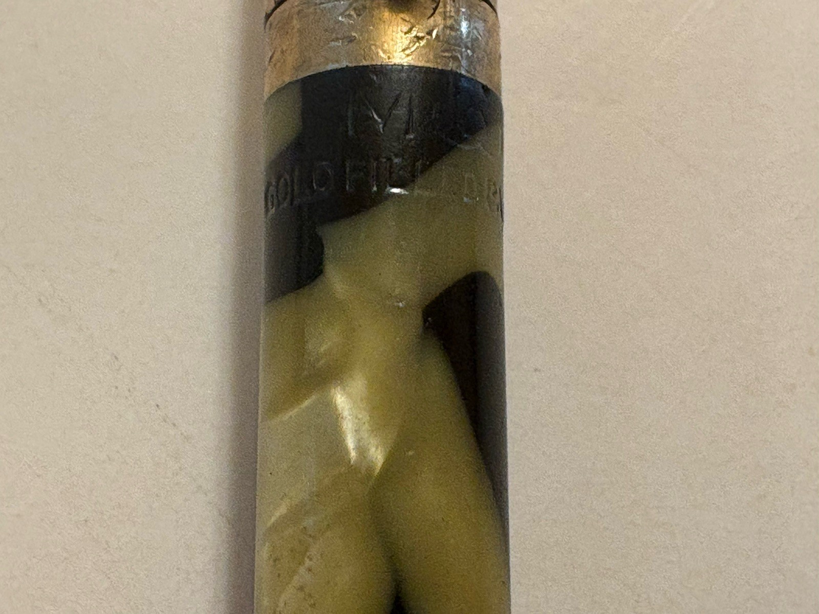 Moore Vintage Black And Pearl Mechanical Pencil Gold-Filled Working