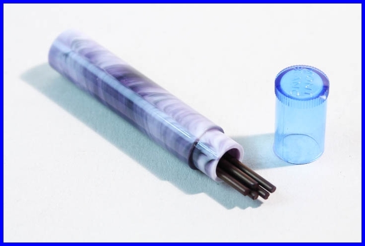 VIOLET 1.5 mm MONTBLANC PIX 45 mm lead pencil refills in original tube 1960ies
