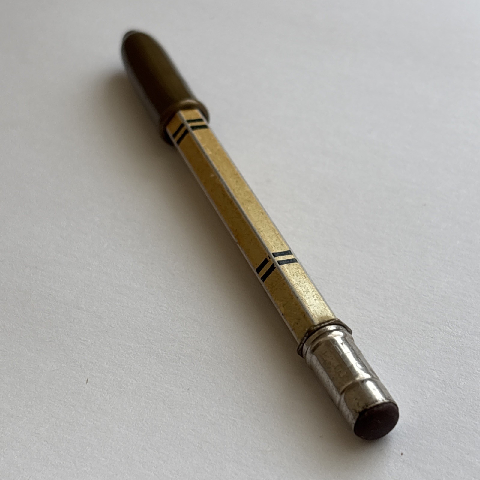 Vintage SCRIPTO P-3-47 Mechanical Aluminum Pencil ATLANTA USA Bullet Cap