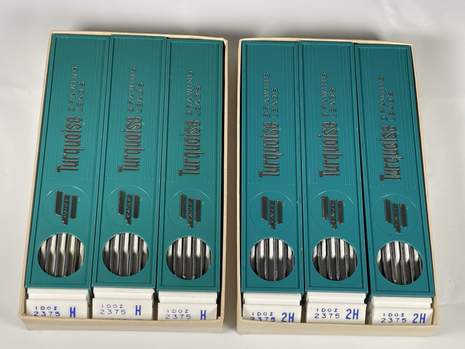 Vintage Turquoise Eagle Drawing Leads 2375 H 2H Lot Of 12