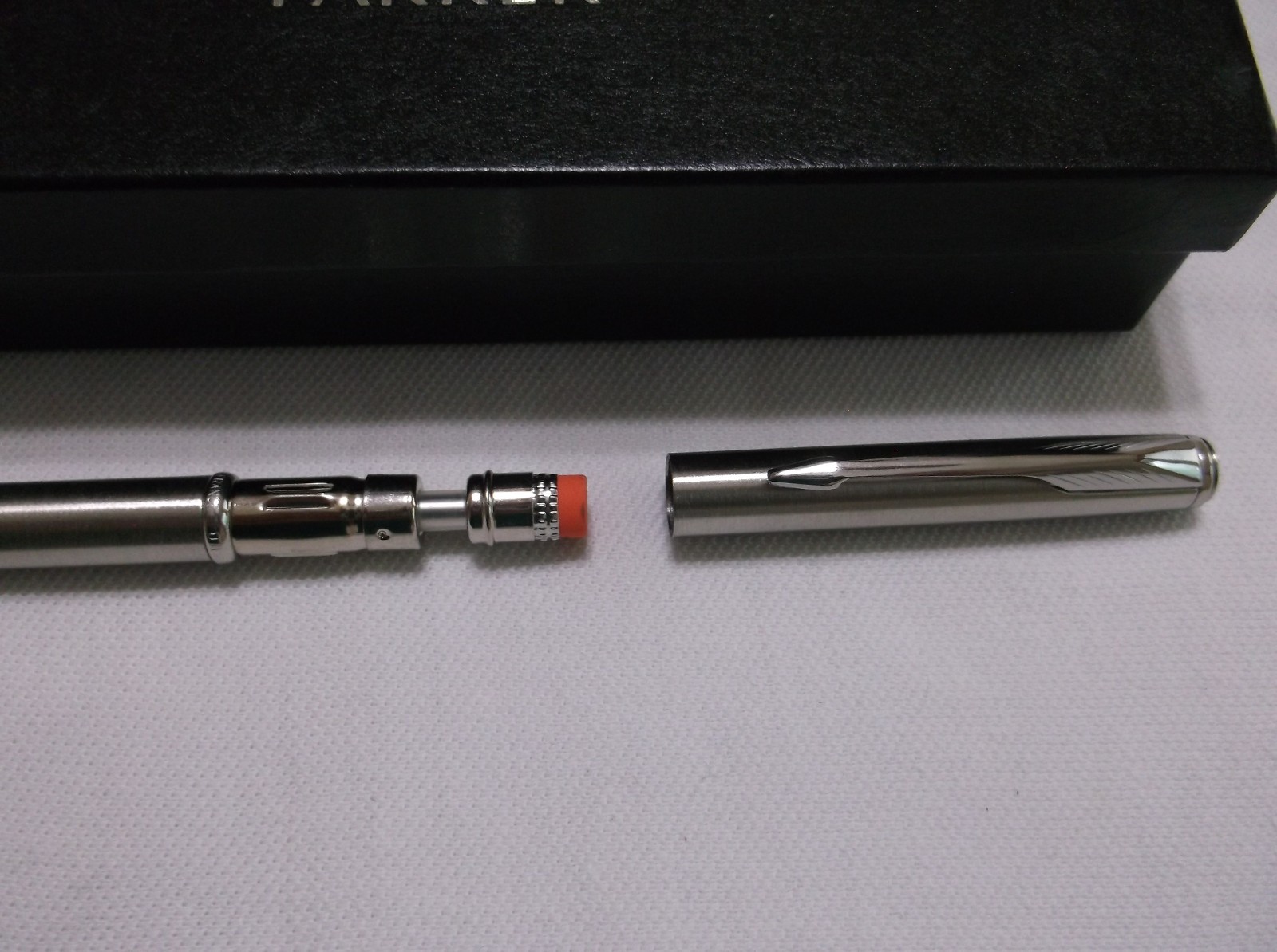 PARKER INSIGNIA STAINLESS STEEL & CHROME TRIM .5MM PENCIL WITH ERASER